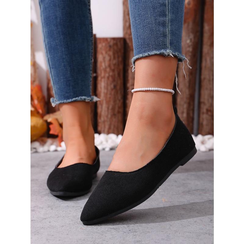 Pointed Leopard Print Pumps for Women's 2025 Autumn New Flat Plus-size Beanie Shoes