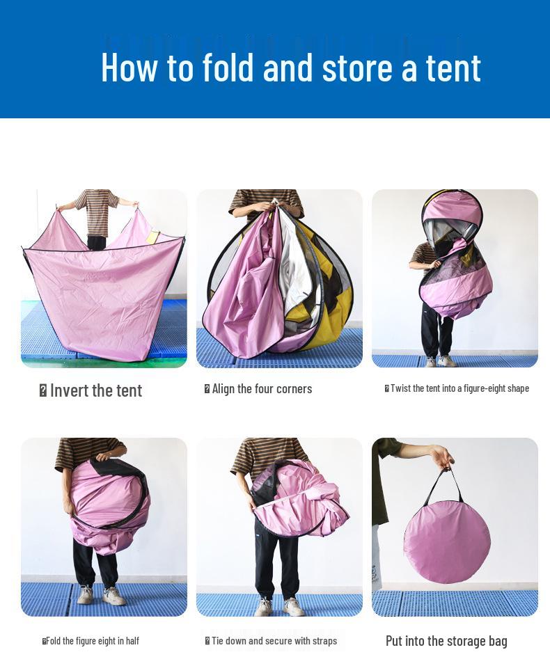 Automatic Quick-Open Beach Tent: Rainproof Sunshade for Camping & Picnics