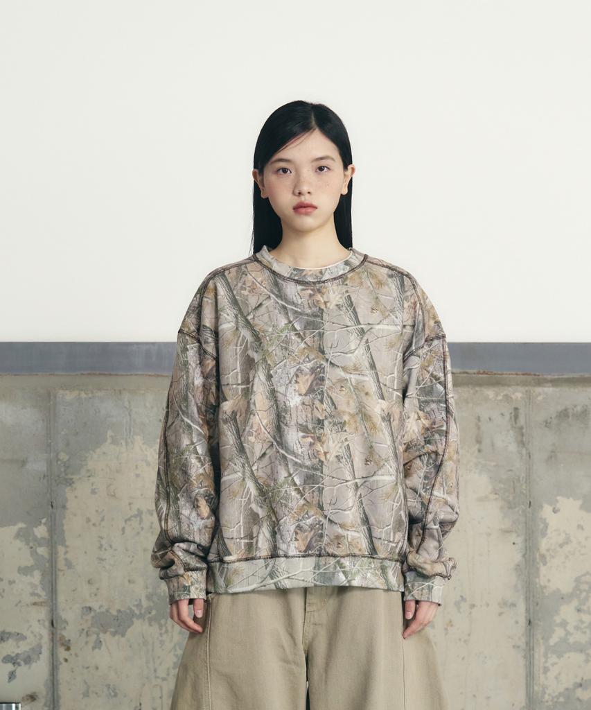 Eonyujeulaeb Tree Graphic Long Sleeve [Beige]