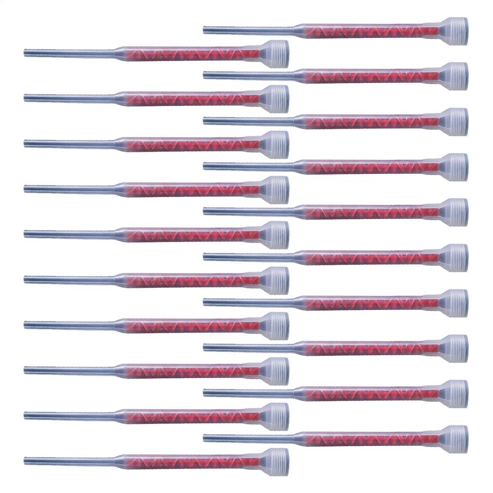

20pcs Epoxy Mixing Nozzle Resin Tube Cartridge Adhesive Mixing Nozzle for Building Structure Reinforcement Concrete Crack