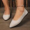 Large size autumn new pointed head shallow mouth comfortable low heel women's fashion casual shoes