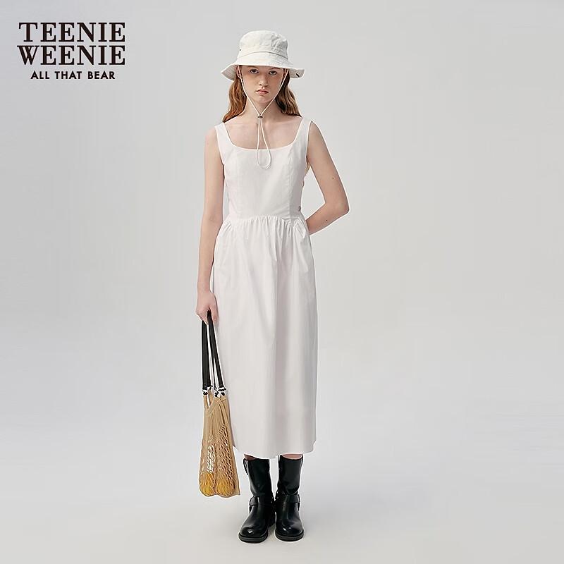 

Женское летнее миди-платье Teenie Weenie 2025 без рукавов в стиле Хепберн, А-силуэта L