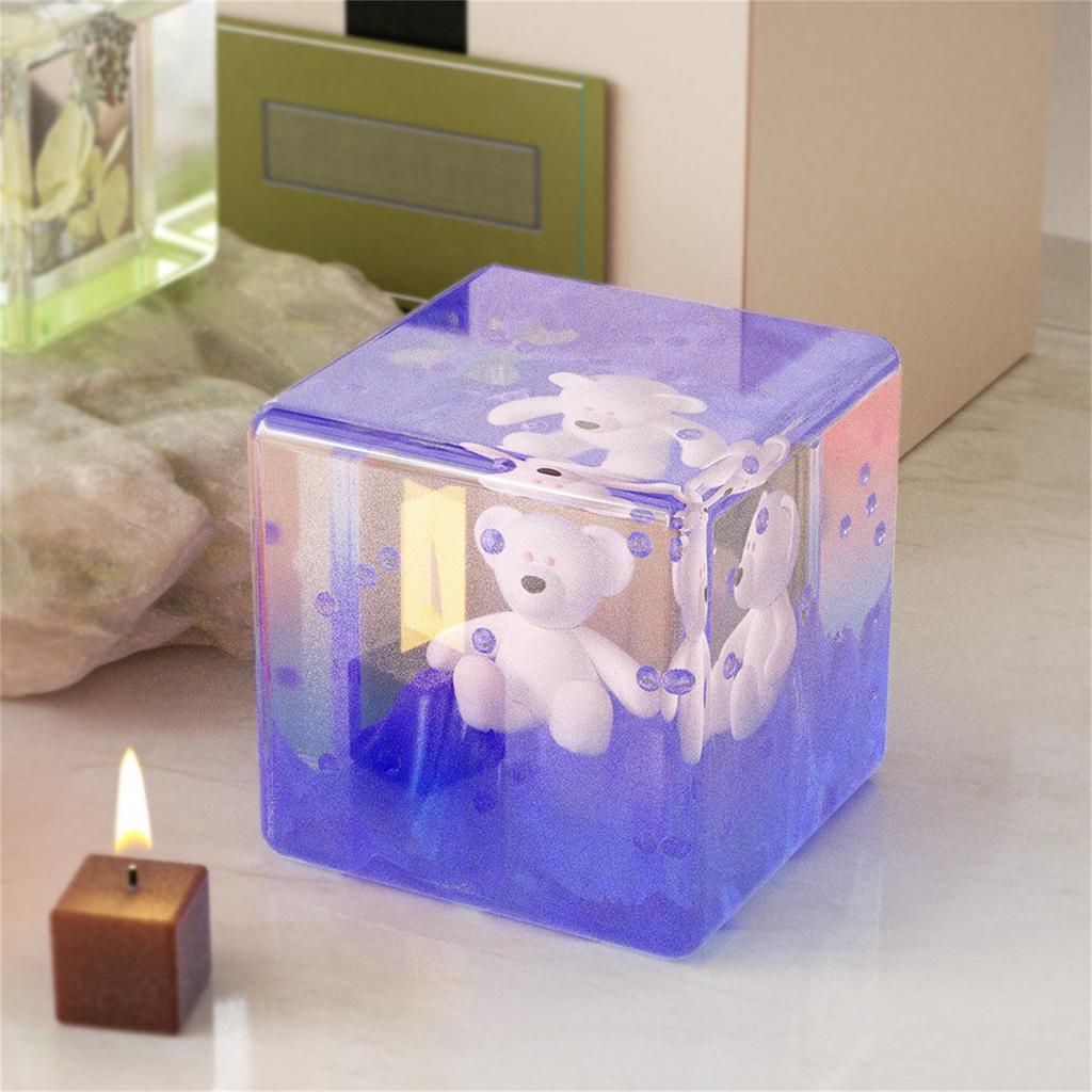 Fashionable Square Sturdy Silicone Mold 10cm Cube for Craft Supplies Resin Waxed Clay Jewelry Making and Decoration