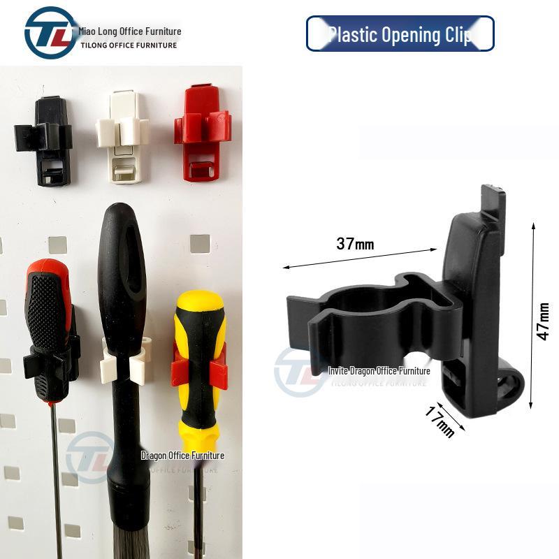 Plastic Pegboard Hooks with Square Hole - Wall-Mounted Tool Rack and Storage Shelf for Hardware Display