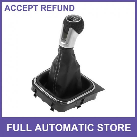 

6 Speed Gear Shifter Knob w Cover for VW Golf 5 MK5 GTD R32 2004-2009 Plastic