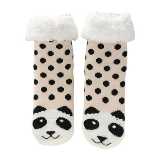 Christmas Floor Socks Thick Warm Non Slip Slipper Socks Cute Animal Fuzzy Socks with Gripper Fluffy Cuffs Gift for Christmas