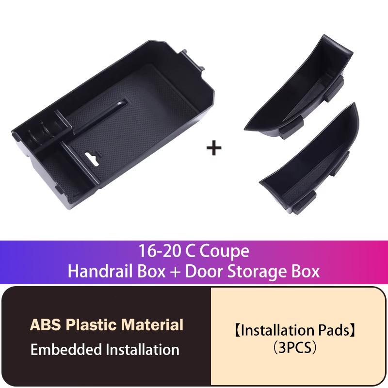 Suitable for Mercedes-Benz C-class coupe door armrest storage box Coupe C200 C260 storage box in the armrest box