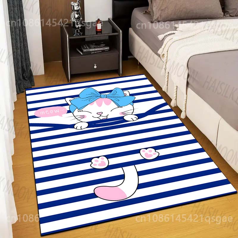 

Cute Pink Kitten Cartoon Carpet for Living Room Bedroom Sofa Home Decor Non-slip Floor Mat Modern Rugs Creative Doormat 40x60cm