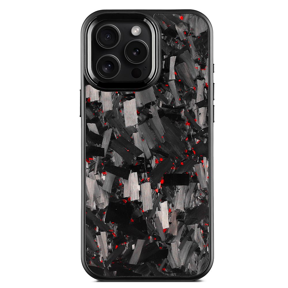 For iPhone 16 Pro Max Magnetic Case Large Texture Aramid Fiber+TPU Phone Cover with Metal Lens Frame