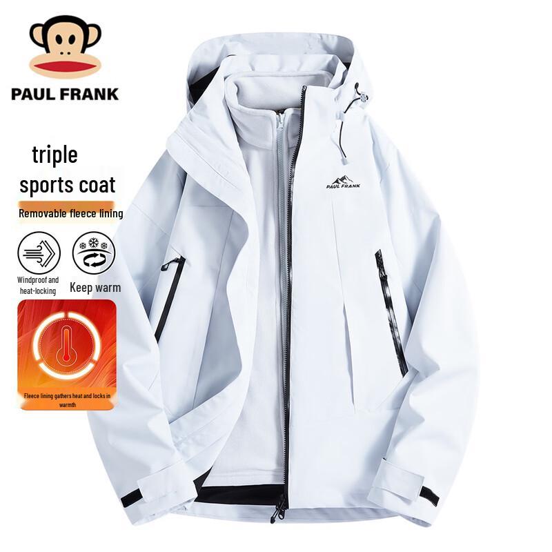 

Paul Frank Men s Thickened 3-in-1 Winter Outdoor Jacket 4XL