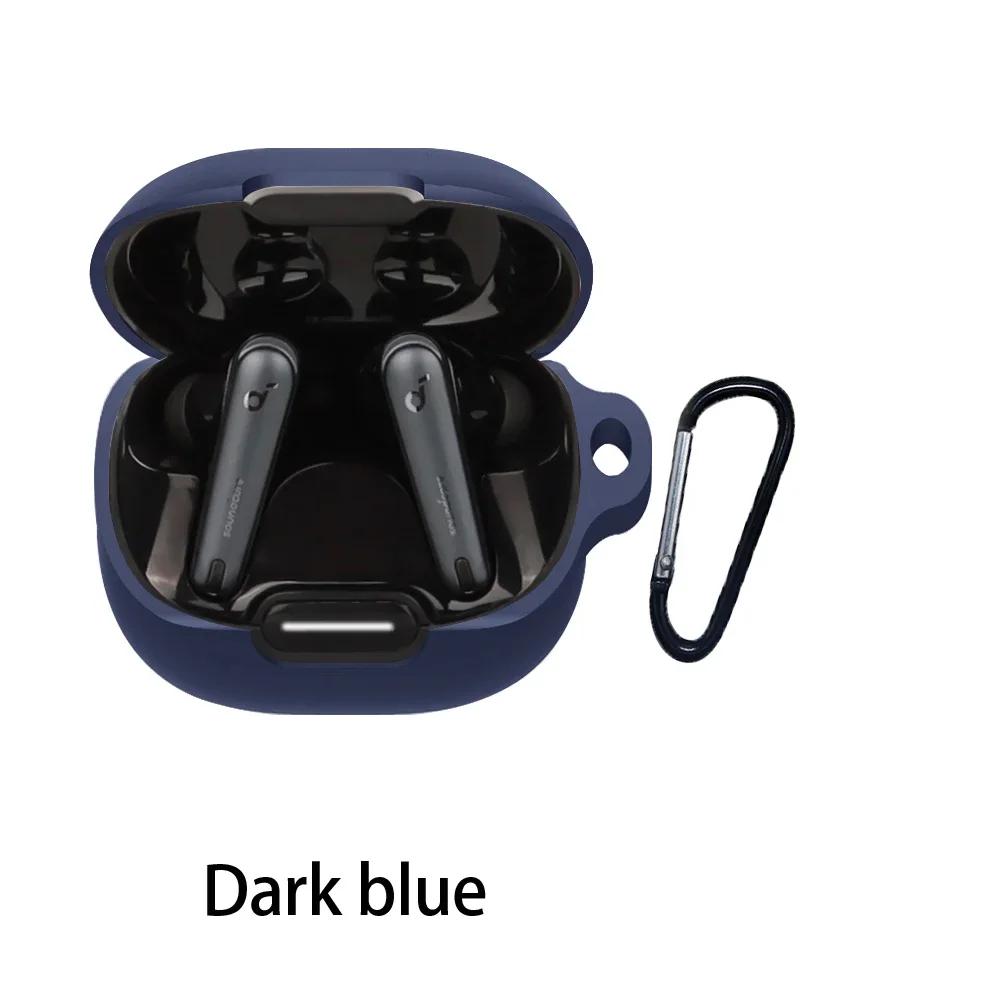 Para Anker Soundcore Liberty 4 NC Funda Color Sólido Silicona A Prueba de Golpes Cubierta para Auriculares Bluetooth Liberty 4NC Caja de Auriculares Fundas