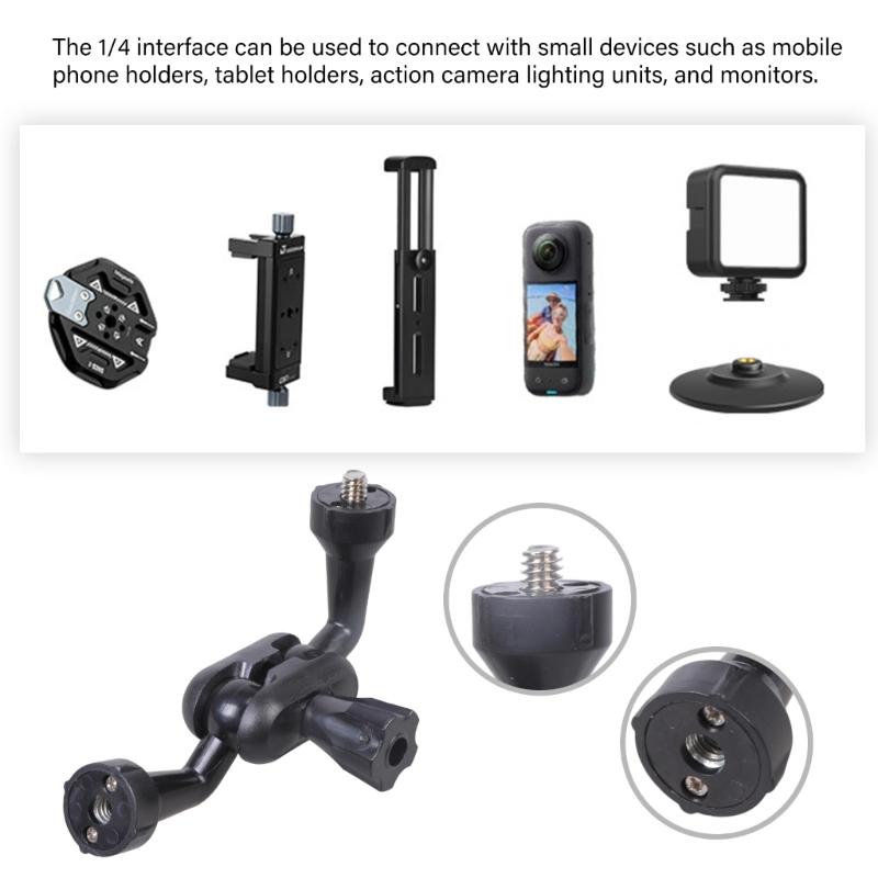 12cm 1/4 Male To Female Screw Adapter 360 Degree Rotating Extension Rod For Camera Accessories Phone Mount