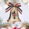 United States 250th Anniversary Bell Ornament Commemorative Patriotic Christmas Tree Hanging Bell Decoration Holiday Party Pendant