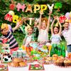 130 Stück Bauernhof Tiere Tischgeschirr für Kinder, Bauernhof Geburtstag Dekorationen Tischgeschirr Set - Bauernhof Party Teller Becher Servietten Tischdecke Banner etc.