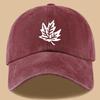 Maple Leaf Print Retro Trucker Cap Breathable Adjustable Baseball Cap Unisex Sun Hat
