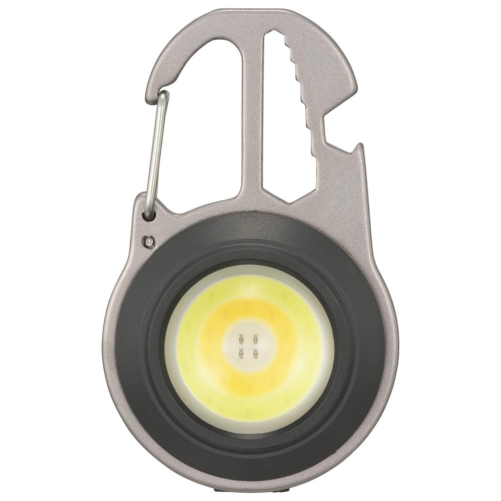 OHM Electric LED USB Compact Tool Round 910 Includes Bottle 4 and Perfect for Outdoor Camping Flashlight, Charging, Light, Shape, Lumens, Opener,