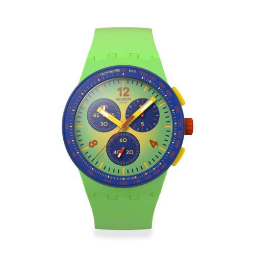 

Часы Swatch New Chrono Plastic Flowing Freshly (SUSG101) для взрослых унисекс