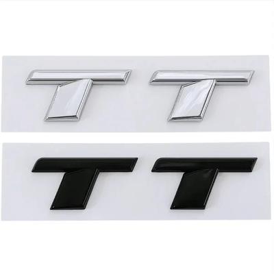 For RS3 3D ABS Chrome Black TT Logo Car Rear Trunk Emblem Badge Sticker Decals for Audi TT RS MK1 8N 8J MK3 8S MK2 Accessories