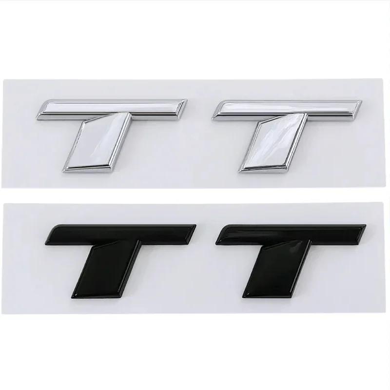 For Audi RS3 3D ABS Chrome Black TT Logo Car Rear Trunk Emblem Badge Sticker Decals for Audi TT RS MK1 8N 8J MK3 8S MK2 Accessories