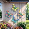 Colorful Butterfly Metal Wall Decor, Elegant Butterfly Wall Sculpture, Suitable for Garden, Balcony, Patio, Outdoor Fence De