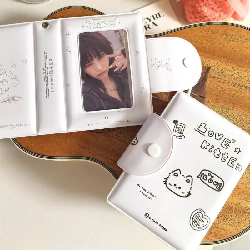 3 Inch 32 Slot Photo Card Card Holder Kpop Binder Idol Postcard Lomo Card Photo Album Collector Card Binder Photocards