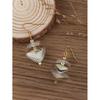 Able Ethnic Style Layered Square Long Pendant Earrings, Two Tone Women's Minimalist Jewelry