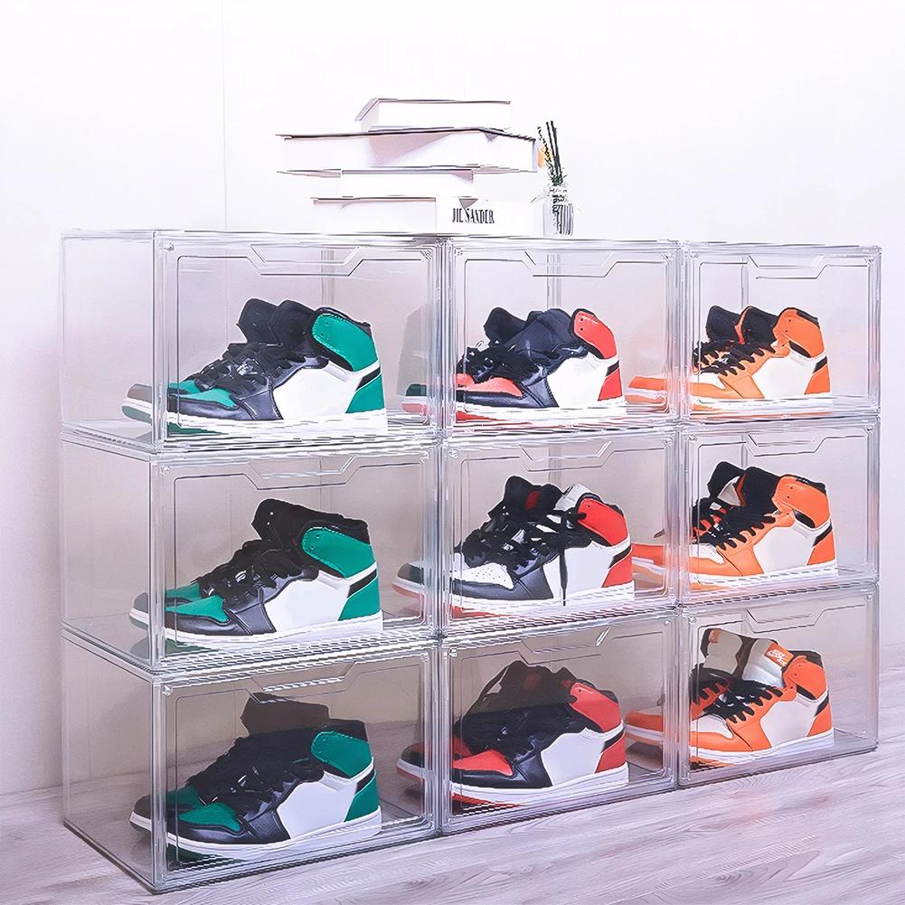 Acrylic Transparent Shoe Box Clear Shoe Organizer Stackable Shoes Container Bin Shoe Storage Organizer for Boots Sneakers Shoes
