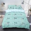 Miku Duvet Cover Set with Pillowcases 50x75cm Multiple Sizes Japanese Manga Hatsune Miku Bedding Set for Adult Kids Adult