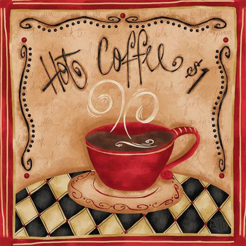 5D Diamond Painting Coffee Cup Creative Picture Kitchen DIY Decoration Full Diamond Embroidery Cross Stitch Kit Rhinestone Photo