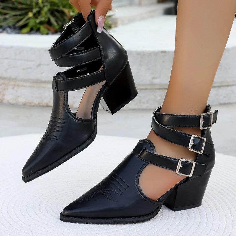 Women's Sandals 2025 New Fashion Casual Ladies Pointed Toe Sexy Soft Leather High Heels Comfortable Women Shoes Heeled Sandal