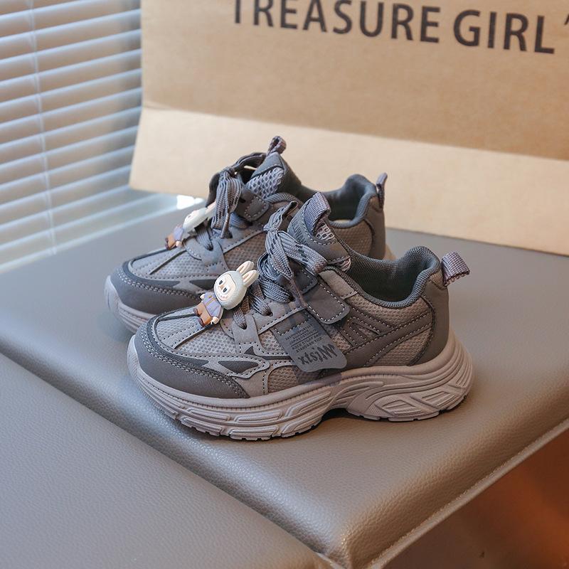 Children's Sports Shoes Mesh Girls' Dad Shoes 2025 New Spring and Autumn Breathable Casual Boys Running Shoes Cartoon