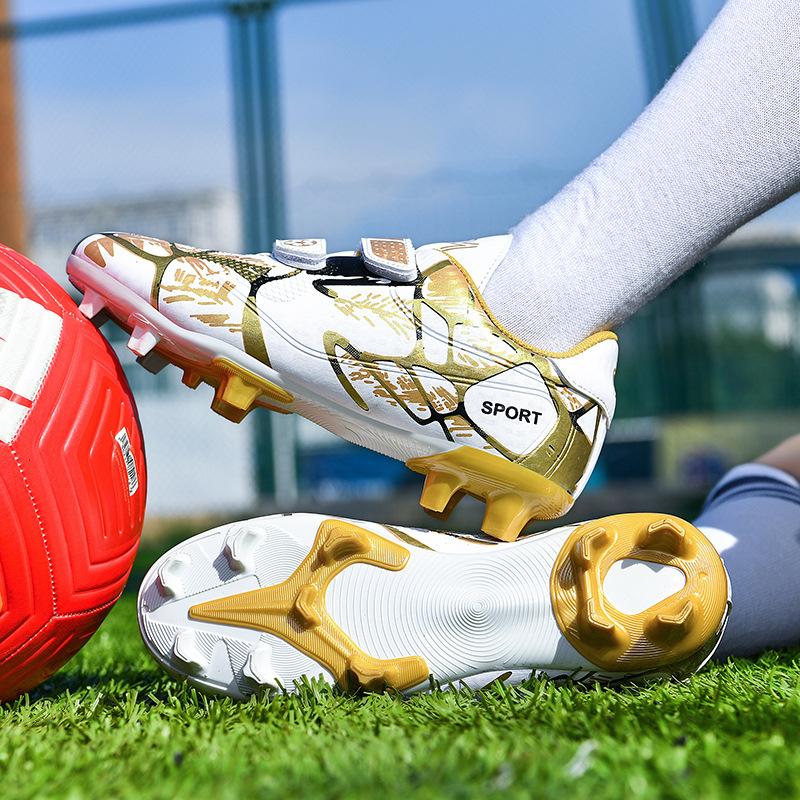 Foreign Trade Children's Football Shoes Velcro Men's and Women's Sports Football Shoes Broken Nails Student Football Game Training Shoes