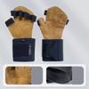 Cowhide Gym Gloves Wrist Brace Anti-Skid Weight Lifting Grip Pads Deadlifts Workout Fitness Gloves Pull Ups Bracer Protection