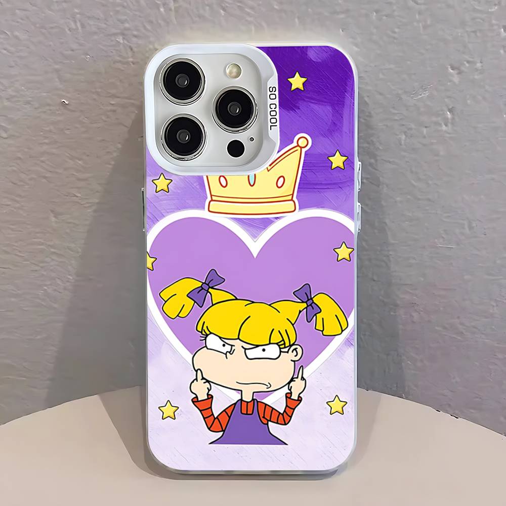 C-Chuckie A-AngelicaS Rugrat Phone Case For iPhone 17,16,13,12,11,15,14,Pro,Max,Plus,SE4,Air,Mini White IMD Matte
