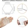 2/4mm Clear Acrylic Place Seat Card Wedding Banquet Blank Hexagon Tile Name Table Number Card for Birthday Party Decoration Sign