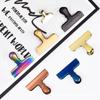 Nordic Style Electroplated Metal Clip - 77mm Glossy Color Sealing Clip