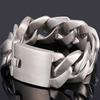 Bracelet Homme en Acier Inoxydable Brossé Poli 26MM de Large Maillons Chaîne Maille Forçat Bracelets pour Hommes Gravure Accessoires Bijoux Masculins