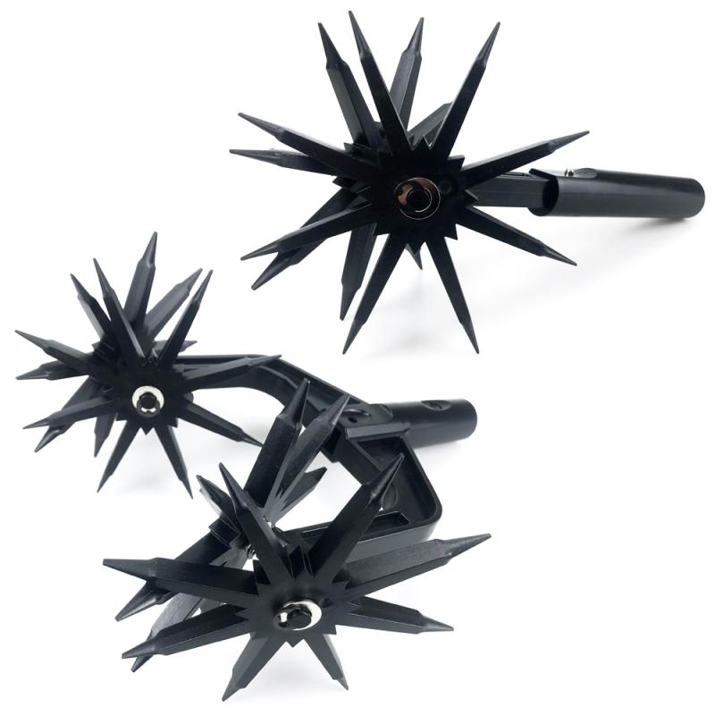 Motocultor Rotativ de Grădină 2 în 1, Scarificator de Gazon, Aerator de Sol, Unealtă de Grădinărit, Plivit, Săpat, Unealtă de Răsturnat Iarba, Aerator de Sol Afânat