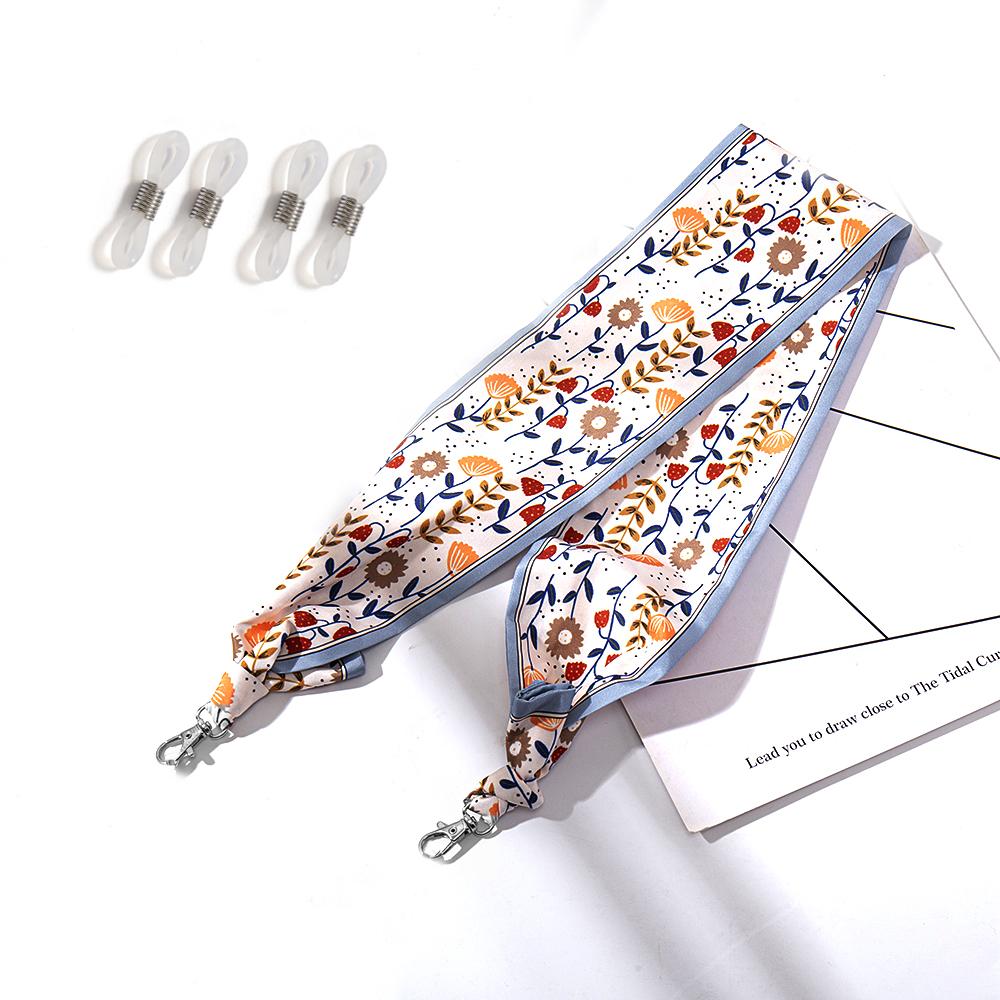

New Acrylic Nylon Rope Windproof Mask Chain Lanyard Printing Silk Scarf Glamour Glasses Chain Neck Strap Glasses Accessories