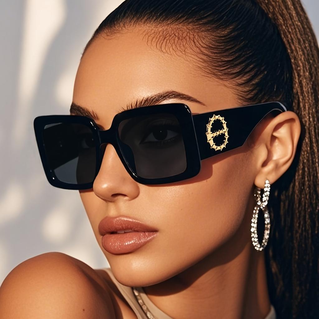 2pcs Fashion Oversized Square Sunglasses For Women Men Brand Design Luxury Outdoor Driving Sun Glasses Classic Eyewear UV400