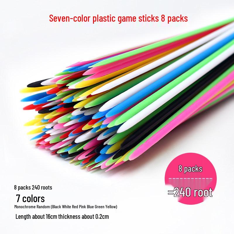 Colorful Pick-Up Sticks: 80s Nostalgic Interactive Educational Game for Kids and Parents