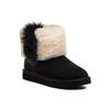 UGG Vintage Lehké Teplé Protiskluzové Sněhule z Ovčí Kůže Semišové Dámské boty Černé 1101039-BLK