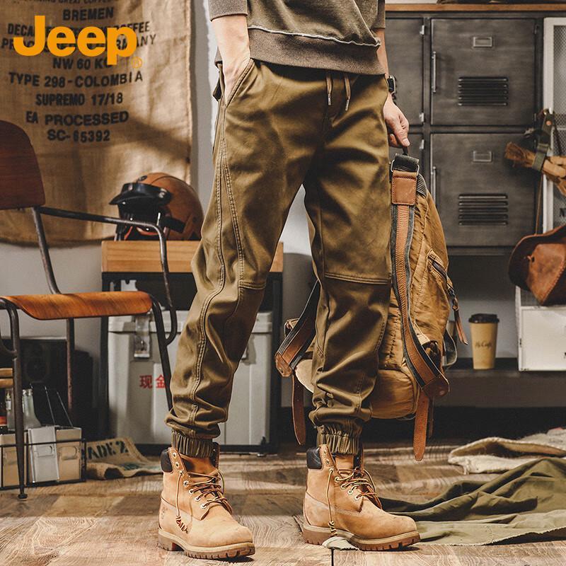 JEEP Men's Autumn/Winter Loose Tapered Cargo Pants