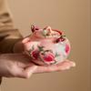 Fanru Pastel Nine Peach Hand Grab Pot Ceramic Teapot To Make Tea Household Kung Fu Tea Set Filter Single Pot Not Hot Gift Box