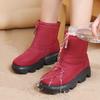 Vinterskor Dam Snökängor Höjdökande 5cm Vattentäta Kalla Vintern Dam Ankelstövlar Halkfria Dam Bomullsskor Svart Röd Större Storlek 41