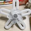 Retro 5-Blade LED Ceiling Fan with Stepless Dimming and Remote for Bedroom & Living Room