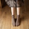 5 Pairs of Women's Autumn/Winter Solid Color Sweet Lace Thick Warm Wool Tube Stockings