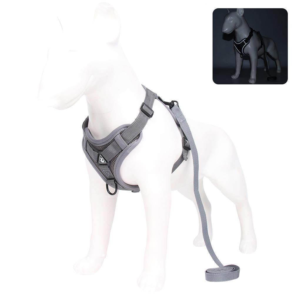 New Medium Dogs Adjustable Dog Harness Reflective Leash Set for Puppy Chest Strap Soft Breathable Pet Harness Accessories