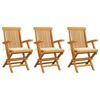 VidaXL Set of 3 Garden Chairs with Cushions, Patio Seats, Dining Chairs, Outdoor Patio Furniture, 3062516