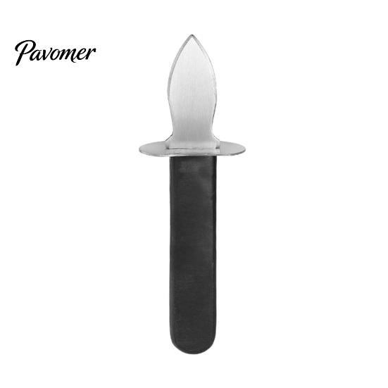 Non Slip Shellfish Shucker Oyster Cutter with Clamp, Stainless Steel Blade And Ergonomic Kitchen Tool for Hard Shells Wood Base Design, Non-slip